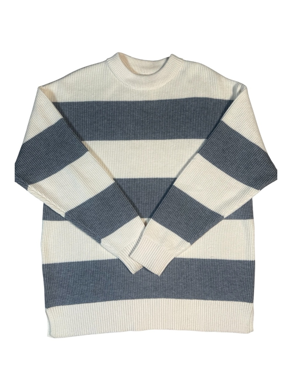 Zara Oversized Sweater Grey & Cream Size 13-14